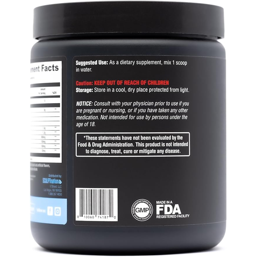 Pre Workout Blue Raspberry - Advanced Energy & Performance Formula Full