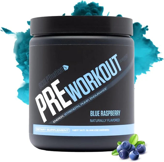Pre Workout Blue Raspberry - Advanced Energy & Performance Formula