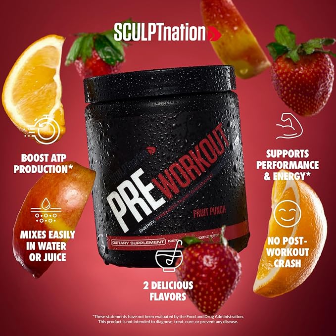 Pre Workout Fruit Punch - Advanced Energy & Performance Formula Full
