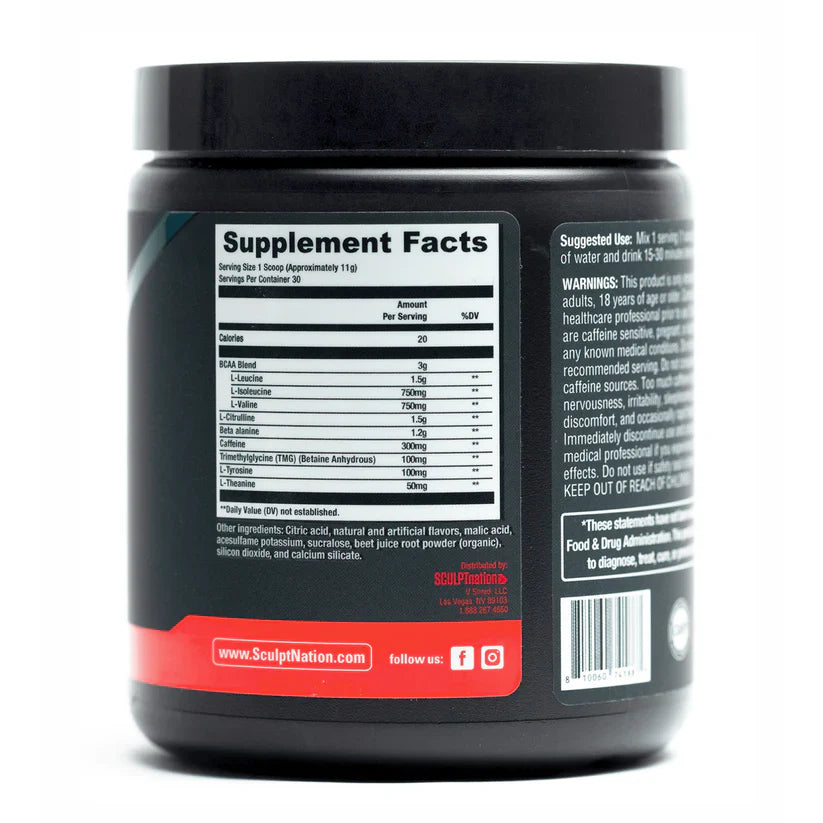 Pre Workout Fruit Punch - Advanced Energy & Performance Formula