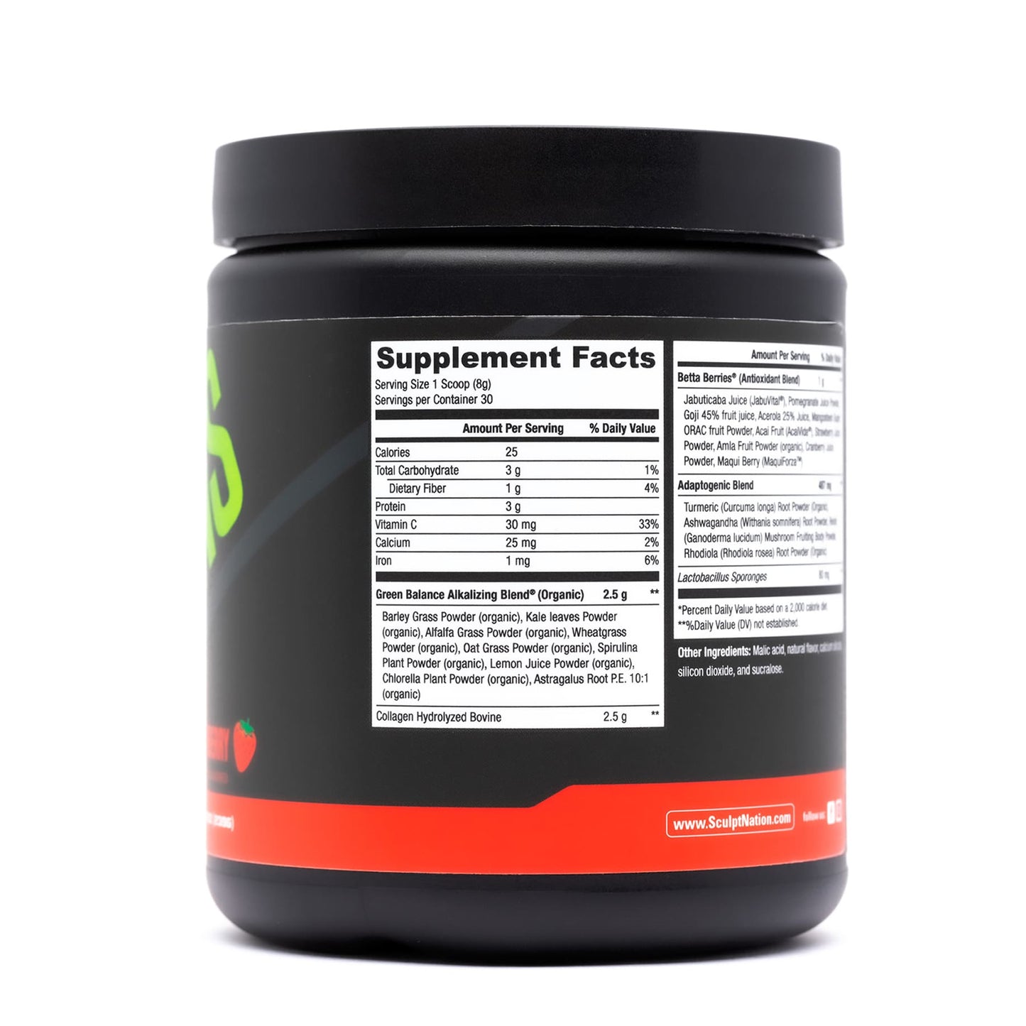 Greens Strawberry - Complete Superfood & Antioxidant Formula Full