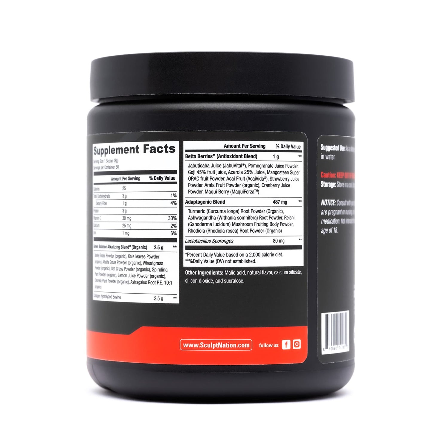 Greens Strawberry - Complete Superfood & Antioxidant Formula Full