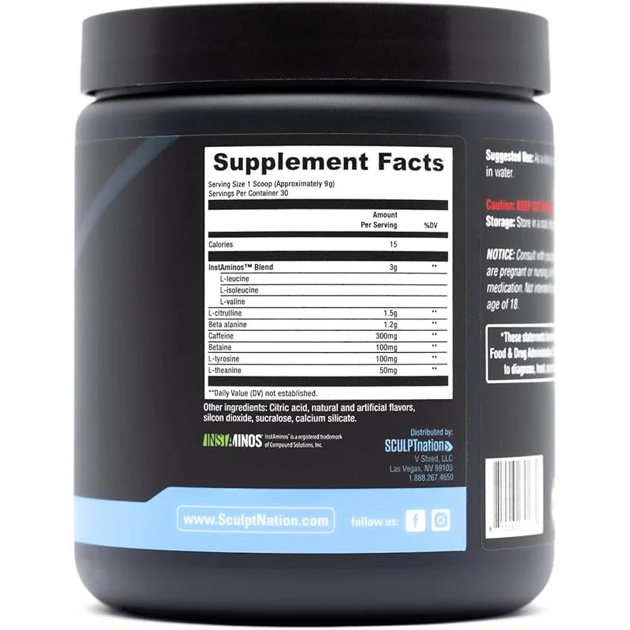 Pre Workout Blue Raspberry - Advanced Energy & Performance Formula