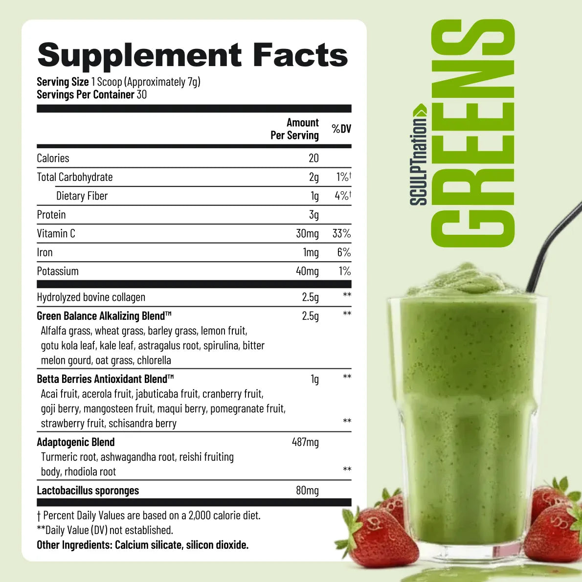 Greens Supplement - Complete Superfood & Antioxidant Formula