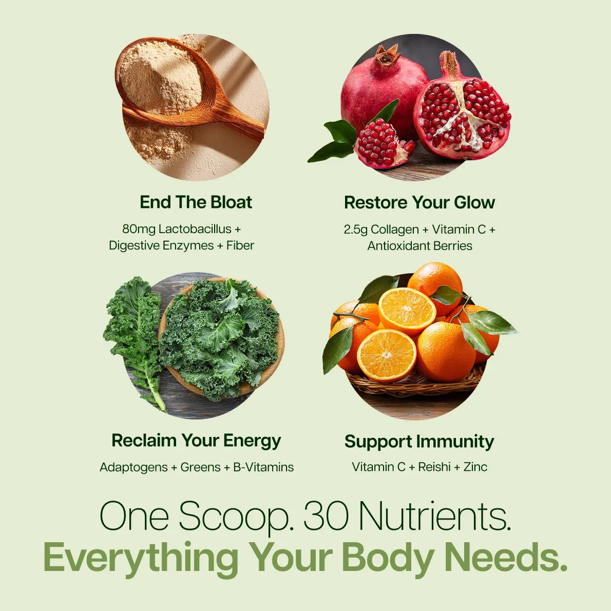 Greens Supplement - Complete Superfood & Antioxidant Formula