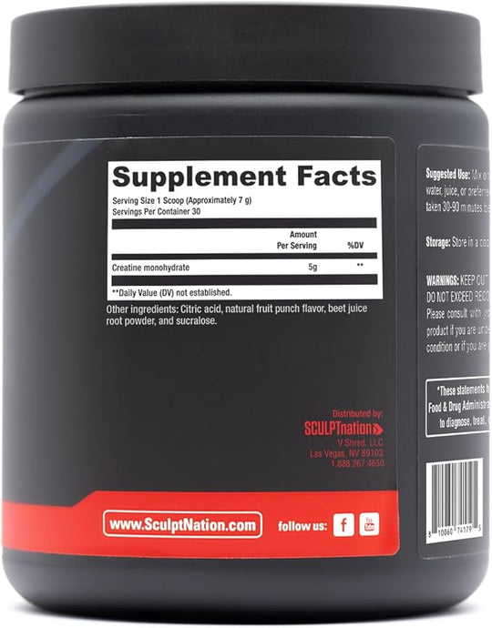 Premium Creatine Monohydrate Powder - Support Muscles, Energy, and Brain Function