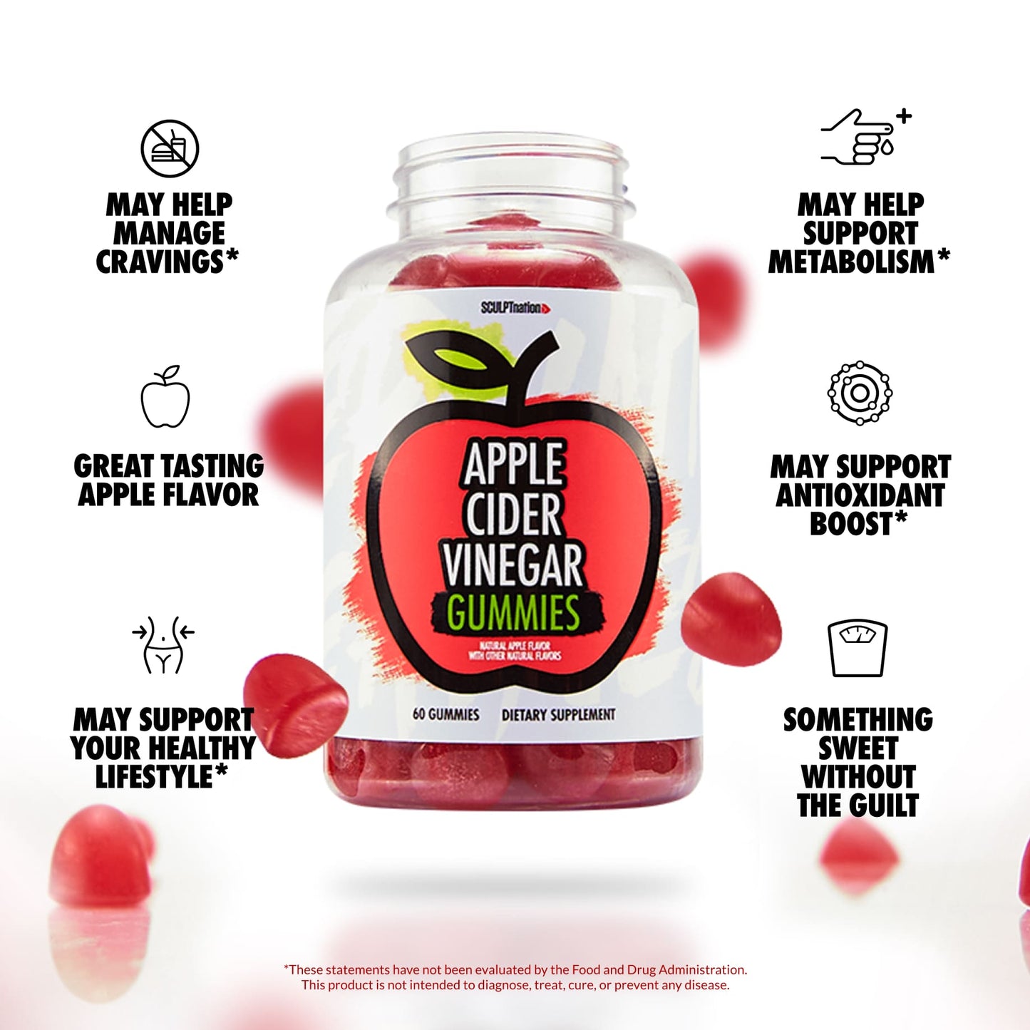 Apple Cider Vinegar Gummies - Great-Tasting Metabolism Support Full
